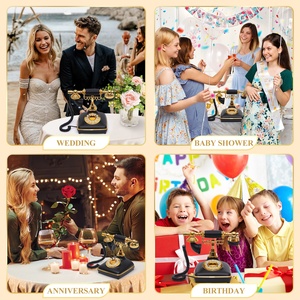 Livre d'or audio personnalisé en forme <span class=keywords><strong>de</strong></span> téléphone rétro vintage pour messages vocaux et enregistrements audio, pour mariage et événements, 4 modèles populaires, articles <span class=keywords><strong>de</strong></span> fête - Product Image 5