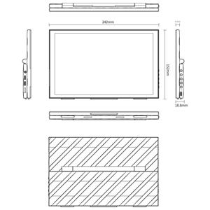 FEELWORLD DH101 USB-C <span class=keywords><strong>Portable</strong></span> <span class=keywords><strong>Externe</strong></span> 10 pouces USB moniteur 10.1 Ultra Lumineux Dslr Caméra Champ <span class=keywords><strong>Écran</strong></span> Tactile 4kUsb Moniteur - Product Image 6