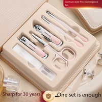 Ensemble de coupe-ongles en acier inoxydable, ensemble de ciseaux à ongles, ensemble de 6 outils de pédicure, boîte cadeau haut de gamme, coupe-ongles