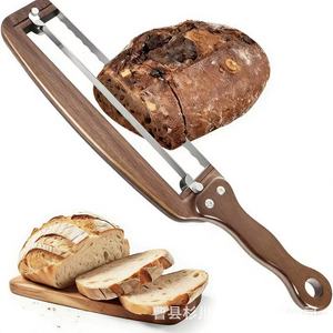 Adjustable Wooden <b>Bread</b> <b>Knife</b> Stainless Steel Blade 10-11.9 In Kitchen Baking Tool For Sourdough And Toast Slicing - Product Image 1
