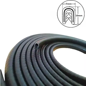 شريط مطاطي مضاد للتصادم 10 * 7 مم، شريط حماية من البلاستيك PVC لحواف الصفائح المعدنية، شريط حماية على شكل حرف U - Product Image 2