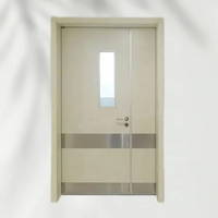 Porte battante antibactérienne sur mesure pour bloc opératoire, porte intérieure hermétique de désinfection sur mesure pour clinique médicale