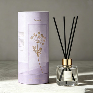 Luxury Custom Candle Paper Tube Packaging | Eco Friendly Kraft Cylinder Box with Lid for Scented Aromatherapy Candles - Product Image 4