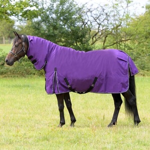 Shemax 2023 Horse Riding <b>Equestrian</b> High Quality Top Selling Custom Wholesale FIXED NECK TURNOUT RUG PURPLE - Product Image 3