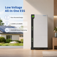 Système de stockage d'énergie domestique 51,2 V 102 Ah, ESS empilable à montage au sol, 5,22-10,44-15,66-20,88 kWh pour usage domestique