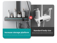 Ensemble de douche thermostatique encastré en laiton personnalisé OEM avec affichage numérique, mitigeur mural et accessoires de salle de bain – Vente en gros