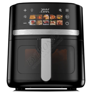 <span class=keywords><strong>New</strong></span> 6L 7L 8L Điều khiển kỹ thuật số điện Nồi chiên không khí thiết kế mới thép không gỉ Nồi chiên không khí với cửa sổ có thể nhìn thấy cho hộ gia đình sử dụng - Product Image 3