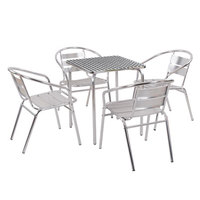 2 chaises et 1 table en aluminium pour jardin extérieur, tables et chaises de café pas chères