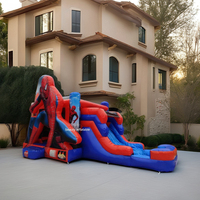 Videur gonflable combiné Spider-Man commercial pour matériel de PVC de parties avec le ventilateur et les kits de réparation pour l'usage d'affaires