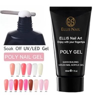 Bande de gel pour ongles en poly avec logo personnalisé OEM Marque privée de constructeur d'extension en acrylique de haute qualité Bande de gel pour ongles sans brûlure