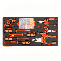 Ensemble d'outils à main à 3 niveaux avec 408 pièces, boîte à outils en métal portable pour la réparation et l'entretien domestique et automobile