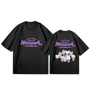 T-shirt à manches courtes Kpop Idol Gourp Stray Kids 4TH FANMEETING Magic School Vente en gros - Product Image 1