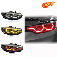 Pieza de Repuesto para Automóvil BMW Serie 4 F32 M4 F82 F80 2013-2017 V3, Faro Delantero de Diseño Nuevo con Luces Diurnas Tricolor Amarillo, Blanco y Rojo