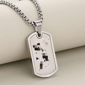 Collane Sportive in Metallo all'Ingrosso, Collane in Acciaio Inossidabile per Uomo, Popolari Collane con Medaglietta dei Giocatori di Calcio in Acciaio al Titanio - Product Image 2