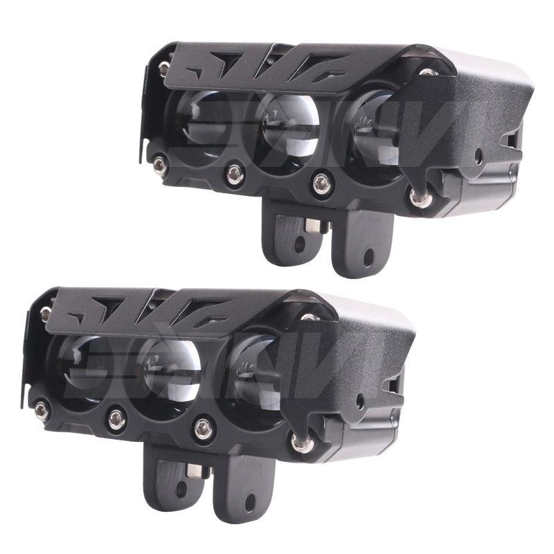 Bianco + giallo a doppio colore, lente in vetro trasparente