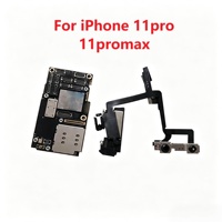 Mainboard iPhone 11 Pro Max 64-512GB Original Terbuka Dengan/Tanpa Perakitan Fleksibel Face ID Motherboard Ponsel Bersih ICloud