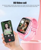 Tweerichtings video-oproepen Kinder GPS horloge telefoon touchscreen 4G GPS kindertracker slimme smartwatch met klasmodus wekker