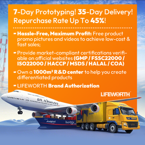 Lifeworth 25gプロテイン6g繊維マルチコラーゲンペプチドパウダー0gシュガーGLP-1シェイクドリンク植物性プロテイン付き大人向け - Product Image 6