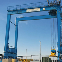 Grue portique mobile Zehua RTG à pneus sur chenilles avec poulie de roue pour conteneurs - Prix promotionnel