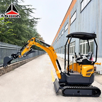 Vente directe d'usine, mini-excavatrice de 7,6 kW, excavatrice de 1600 kg avec marteau hydraulique, excavatrices de jardin
