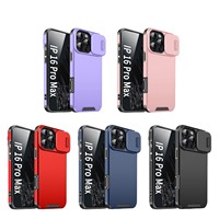 Coque de protection antichoc 2-en-1 avec objectif coulissant pour caméra, compatible avec iPhone 18 17 16 15 14 Pro, prend en charge la charge sans fil