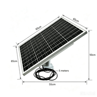 Panel Surya Silikon Monokristalin 72W DC18V 4A Basis Kaca Baterai LiFePO4 Pengontrol MPPT Pembangkit Listrik Tenaga Surya Portabel