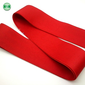 Cinturilla Elástica Personalizada de 2 Pulgadas (5 cm, 50 mm) en Color Rojo para Pantalones Cortos, con Logotipo Personalizado en el Centro, Fábrica HOUSON - Product Image 1