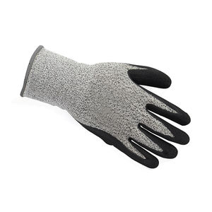 卸売 13ゲージ 耐切創レベル5グローブ しわ加工ラテックスコーティング 耐切創手袋 ガラス産業 建設用 - Product Image 4