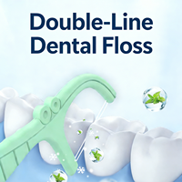Bâtonnets de fil dentaire double fil anti-caries et haleine fraîche menthe, réduction efficace de la plaque dentaire, nettoyants interdentaires, fil dentaire au charbon