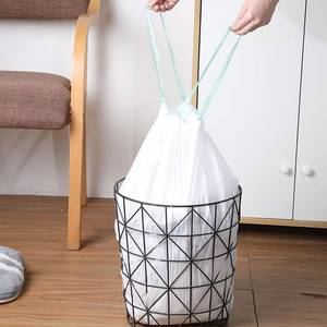 Boxed Drawstring Garbage Bag for Household Use, <b>Automatic</b> Closure, Thickened Large Size, Drawstring Cleaning Garbage Bag - Product Image 1