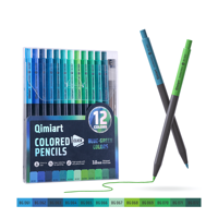 Ensemble de crayons de couleur mécaniques de la série bleu vert, crayons de couleur automatiques aux tons océaniques et forestiers, pour le dessin et l'esquisse de la nature CP580-6