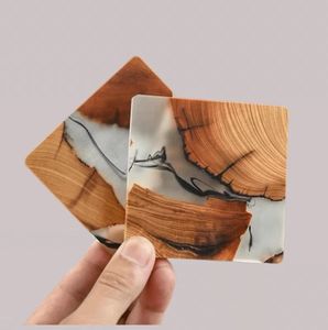 Posavasos <span class=keywords><strong>de</strong></span> té <span class=keywords><strong>de</strong></span> <span class=keywords><strong>madera</strong></span> personalizado <span class=keywords><strong>de</strong></span> nuevo estilo, aislamiento <span class=keywords><strong>de</strong></span> resina, Simple portavasos, Junta creativa para ceremonia del té, restaurante doméstico - Product Image 1
