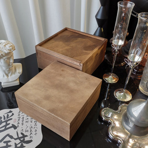 Caja de regalo rectangular de madera con tapa extraíble, hecha a mano, para dulces de boda, flores preservadas, embalaje para el Festival del Medio Otoño - Product Image 3