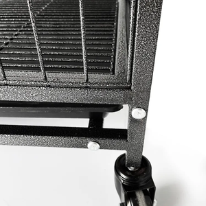 Toptan sağlam kapalı açık siyah <span class=keywords><strong>metal</strong></span> ağır ev kencrate sandık pet kare tüp 49 inç büyük köpek kafesi satılık - Product Image 6