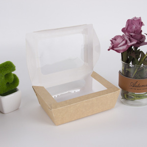 Box Hot Sale Cheap Price Custom Logo Printed Food Take Away Box Salad Box Kraft Box Packaging Food