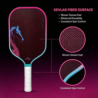 Raquette de pickleball en fibre d'aramide Kevlar tissée, noyau EPP pressé à chaud 16 mm, qualité professionnelle, vente en gros pour jeu en extérieur