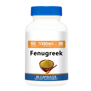 Capsule di semi di fieno greco OEM ODM, integratore energetico <span class=keywords><strong>per</strong></span> <span class=keywords><strong>l</strong></span>'<span class=keywords><strong>allattamento</strong></span>, nutrizione sportiva, 1350mg, 60 capsule. - Product Image 3