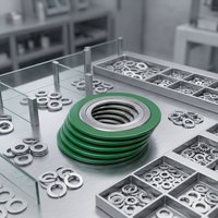 Spiralwunddichtungsring Grüne Metalldichtung Außendurchmesser 3mm Innendurchmesser 2mm Dicke Hochtemperatur- und Druckbeständig für Industrielle Anwendungen