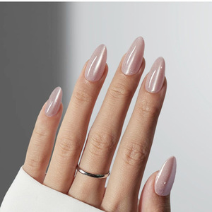 <span class=keywords><strong>Faux</strong></span> <span class=keywords><strong>ongles</strong></span> en résine à presser pour femmes, en gros, forme amande, amovibles, style français, avec motif ciel étoilé - Product Image 4