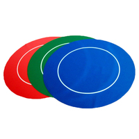 Tissu de table rond vert bleu Texas Hold em de 1.2m en caoutchouc avec tapis en tissu rapide pour tapis de poker de jeu utilisé au casino