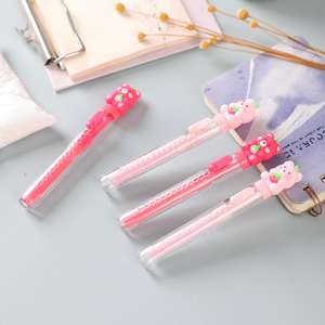 Los Mejores Borradores Escolares con Forma <span class=keywords><strong>de</strong></span> Oso, Carcasa <span class=keywords><strong>de</strong></span> Plástico, Tipo Push-<span class=keywords><strong>Pull</strong></span>, Color Rosa, Goma <span class=keywords><strong>de</strong></span> Borrar Extensible Larga para Niños - Product Image 4