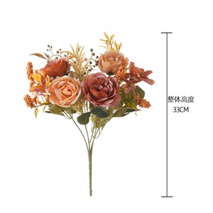 Bouquet de pivoines artificielles CallaFloral en polyester, décoration intérieure, fleurs de mariage faites à la main, style INS, e-commerce transfrontalier - Product Image 4