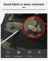 Sac à dos tactique de pêche personnalisé en polyester imperméable MOLLE pour la randonnée, le camping, avec porte-canne et rangement multi-poches pour matériel de pêche