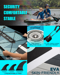 ซีรีส์ Myboat ดีไซน์ใหม่ โรงงานเหวยไห่ ขายส่ง ขายดี คุณภาพสูง OEM ODM บอร์ดยืนพายลมแบบเป่าลม รุ่น MY11 - Product Image 5