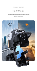 <span class=keywords><strong>Support</strong></span> de téléphone portable pour moto <span class=keywords><strong>et</strong></span> vélo, résistant aux chocs, étanche, portable, en matériau ABS - Product Image 2