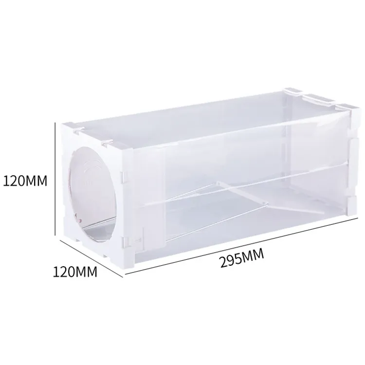 Transparent White Mouse Trap PP Plastic Foldable Mousetrap Small Mouse Live Humane Mouse Trap