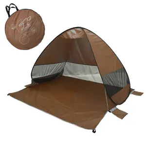 Camping Tents 4 People Beach Tents Sun Shelter With Window Quick Automatic Opening Foldable Tent
