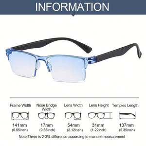 Gafas de Lectura Inteligentes con Zoom Automático, Antirreflejos y Luz Azul Reducida, con Media Montura y Enfoque Automático para Hombres y Mujeres, Venta al Por Mayor - Product Image 3