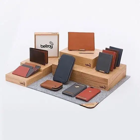 Produttore per negozio al dettaglio idee per esposizione di borse espositore per borse in legno