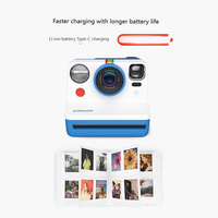 Appareil photo rétro semi-automatique moyen format professionnel Gen2 économique avec batterie au lithium, prise de vue instantanée, bleu